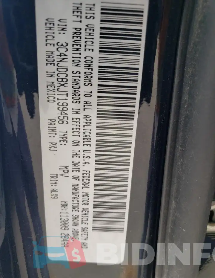 3C4NJDCBXJT199456 Photo# 12