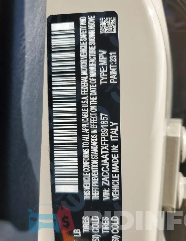ZACCJAATXFPB91857 Photo# 13