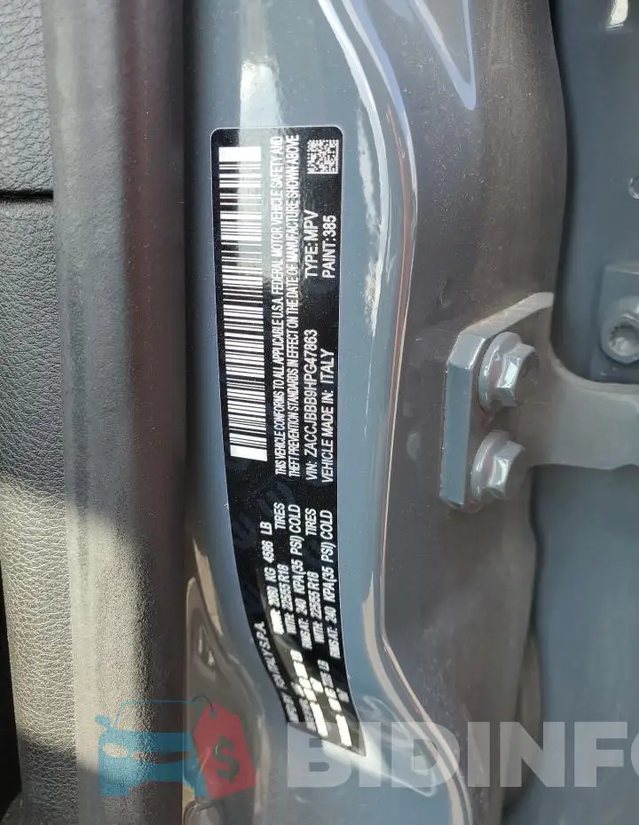 ZACCJBBB9HPG47863 Photo# 14