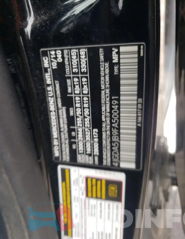 4JGDA5JB9FA500491 Photo# 13