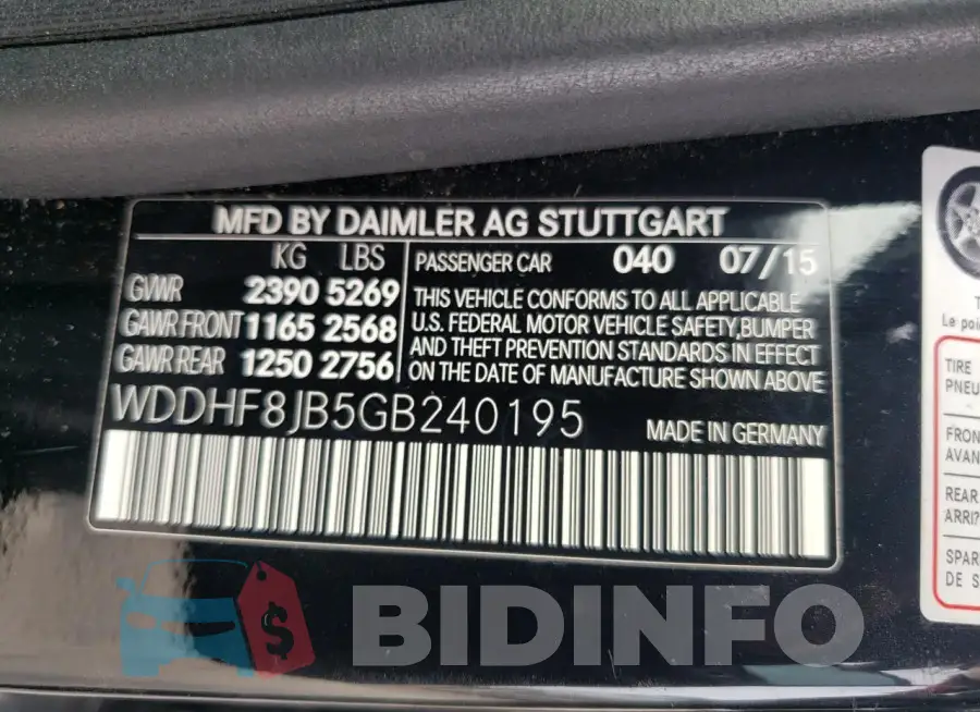 WDDHF8JB5GB240195 Photo# 12