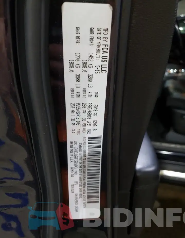 1C4RDJDG0FC889043 Photo# 13