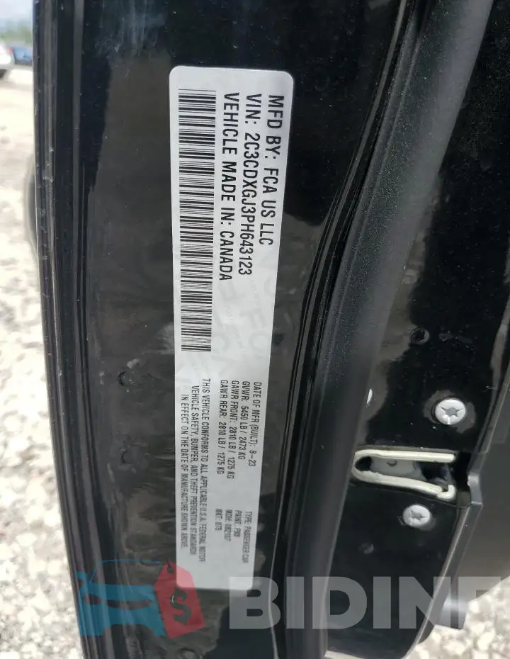 2C3CDXGJ3PH643123 Photo# 12