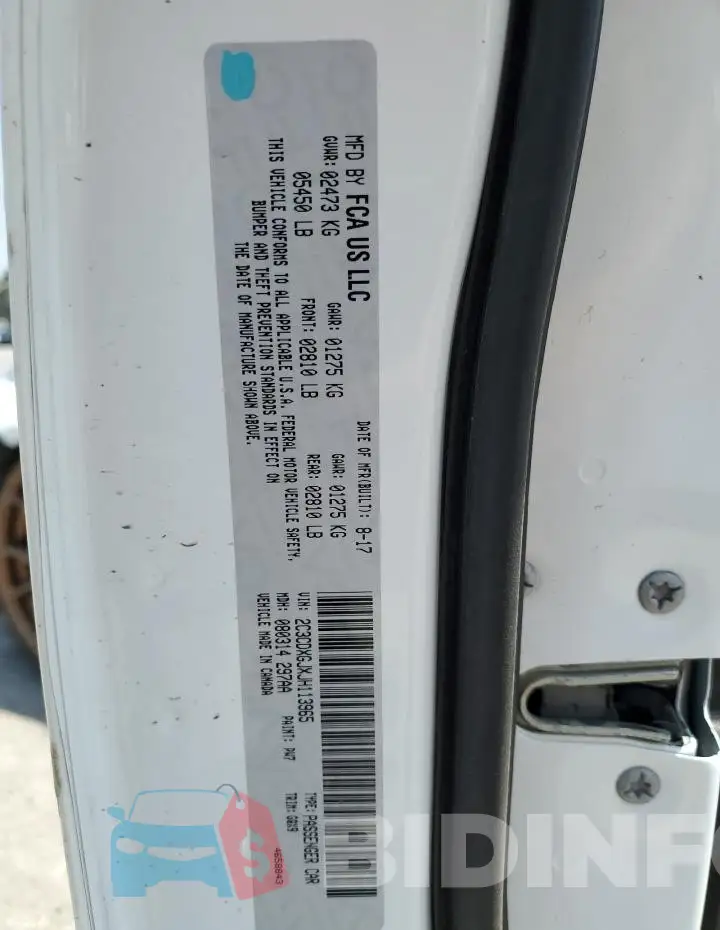 2C3CDXGJXJH113965 Photo# 13
