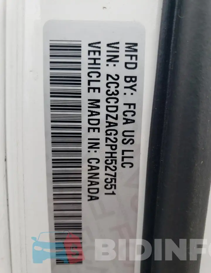 2C3CDZAG2PH527551 Photo# 12