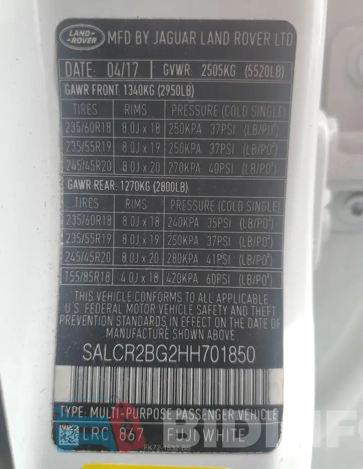 SALCR2BG2HH701850 Photo# 13