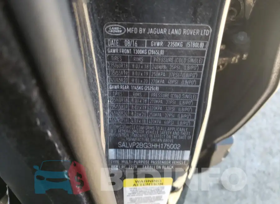 SALVP2BG3HH175002 Photo# 13