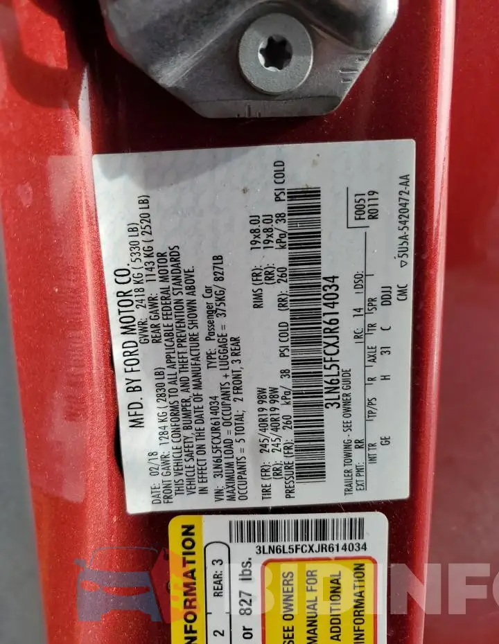 3LN6L5FCXJR614034 Photo# 13