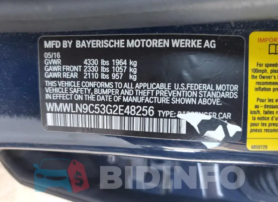 WMWLN9C53G2E48256 Photo# 12