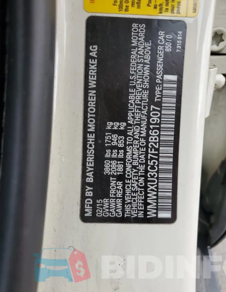 WMWXU3C57F2B61907 Photo# 12