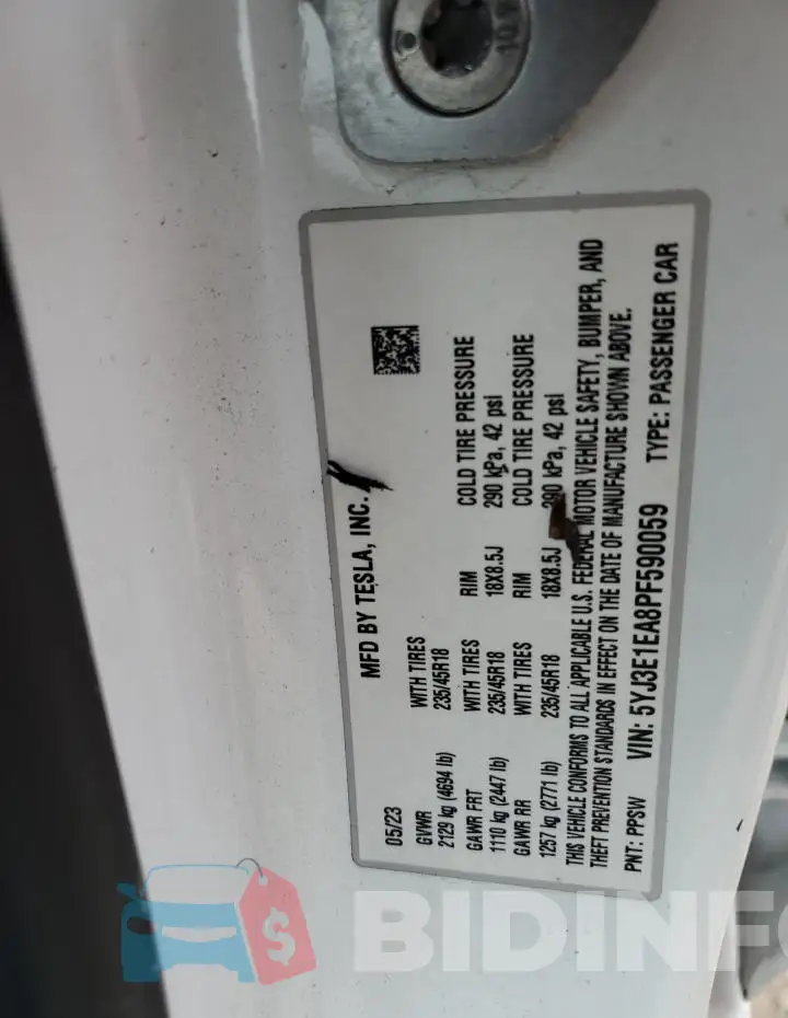 5YJ3E1EA8PF590059 Photo# 13