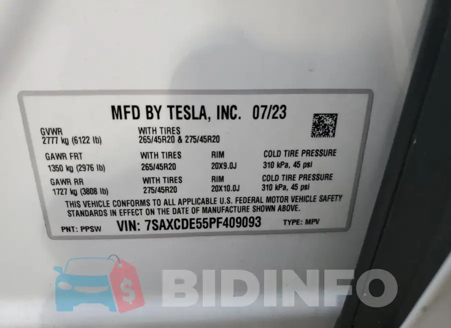 7SAXCDE55PF409093 Photo# 14