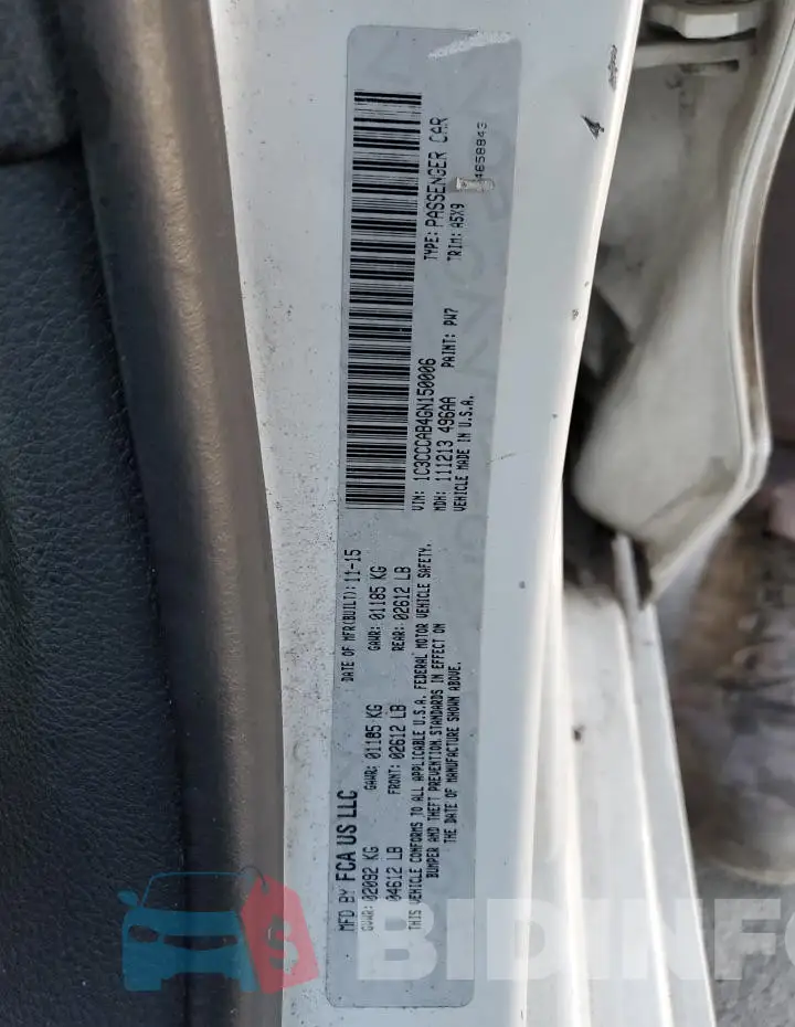 1C3CCCAB4GN150006 Photo# 13