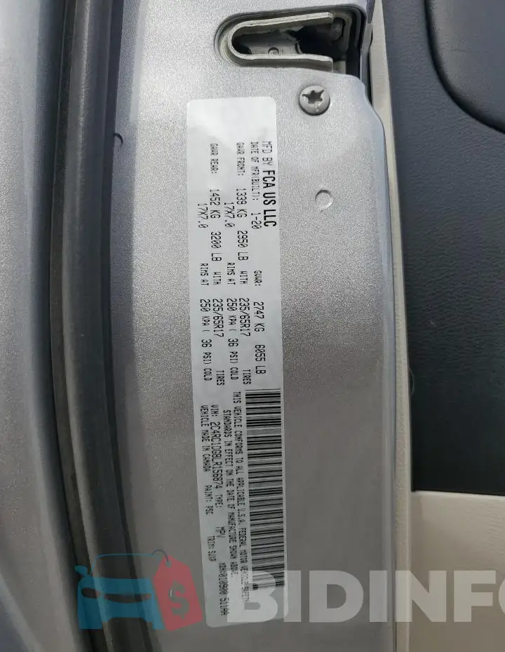 2C4RC1DG8LR156874 Photo# 13