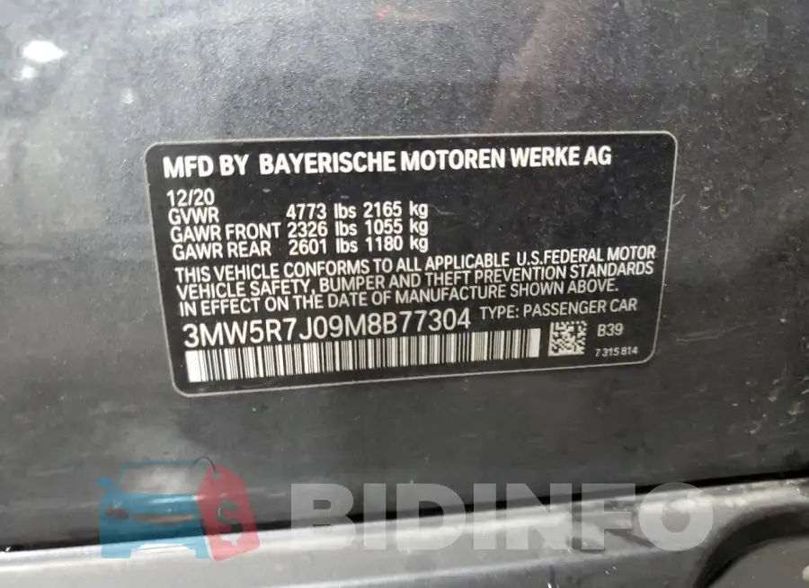 3MW5R7J09M8B77304 Photo# 12