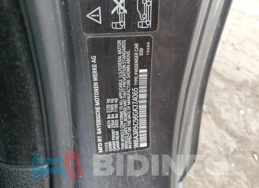 WBA3R5C56GK374065 Photo# 12