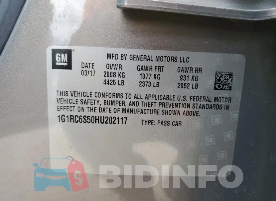 1G1RC6S50HU202117 Photo# 12