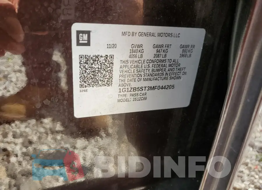 1G1ZB5ST3MF044205 Photo# 13