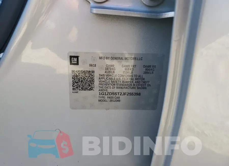 1G1ZD5ST2JF255398 Photo# 13