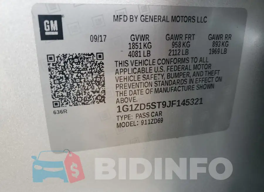 1G1ZD5ST9JF145321 Photo# 12