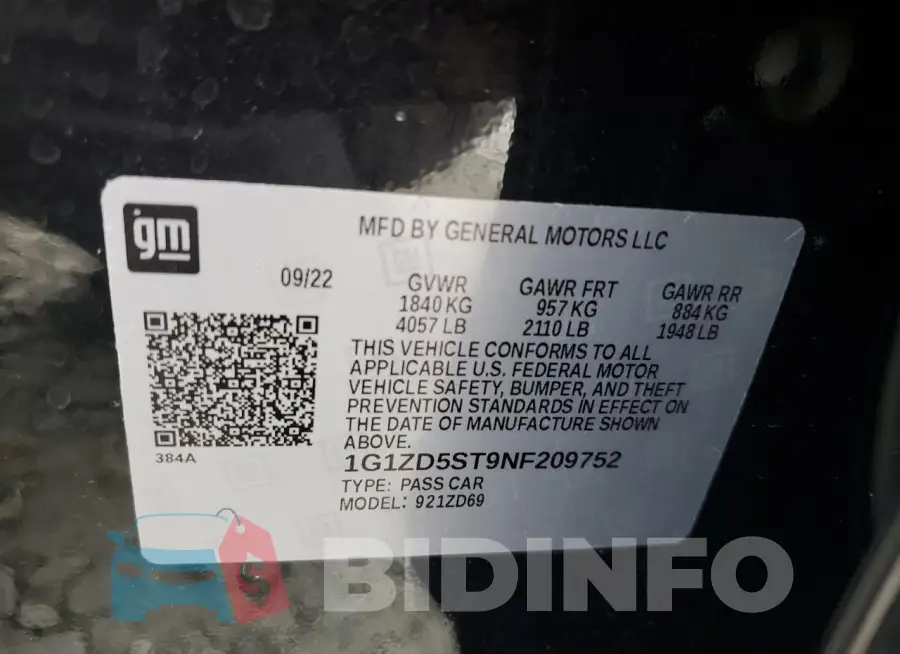 1G1ZD5ST9NF209752 Photo# 12