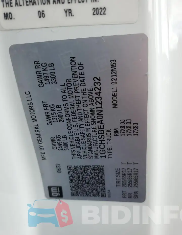 1GCHSBEA0N1234232 Photo# 12