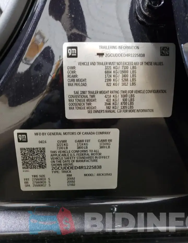 2GCUDDED4R1225838 Photo# 13