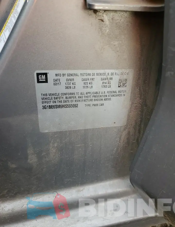 3G1BE6SM9HS593092 Photo# 12