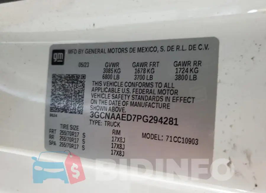3GCNAAED7PG294281 Photo# 12