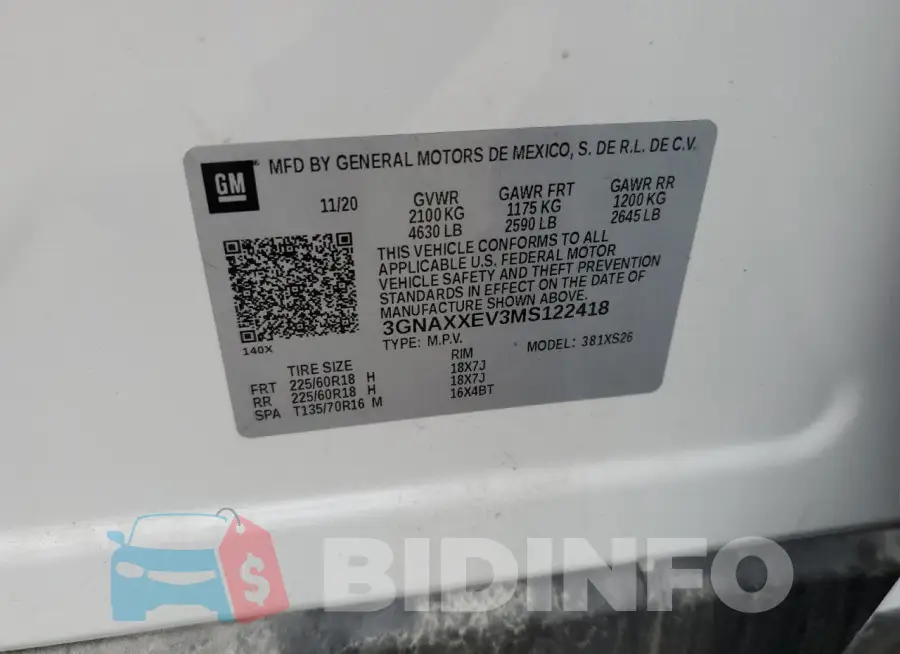 3GNAXXEV3MS122418 Photo# 13