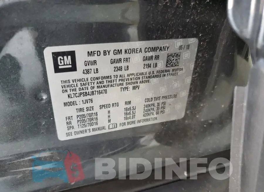 KL7CJPSB4JB716470 Photo# 13