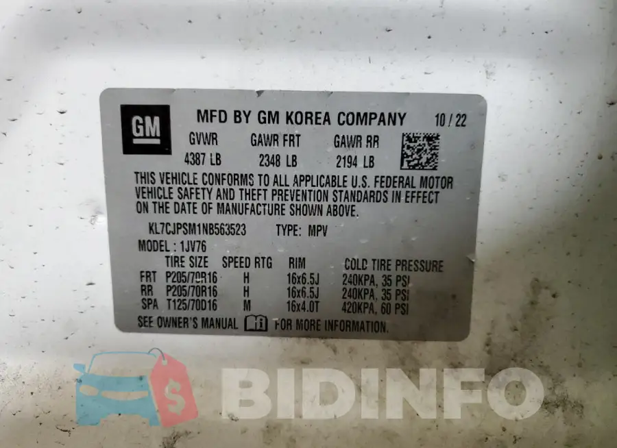 KL7CJPSM1NB563523 Photo# 14