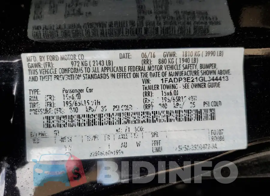 1FADP3E21GL344413 Photo# 12