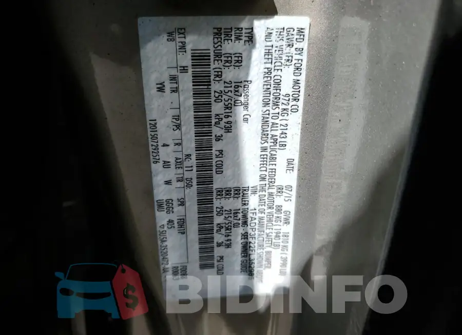 1FADP3F22FL352985 Photo# 13