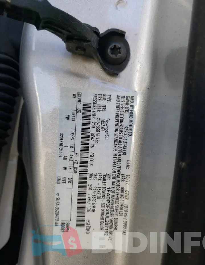 1FADP3F29JL207192 Photo# 12