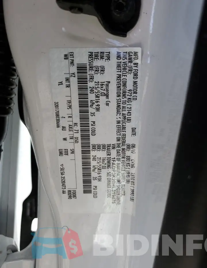 1FADP3K20HL319475 Photo# 13