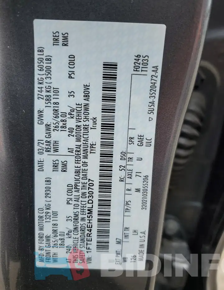 1FTER4EH5MLD30707 Photo# 12