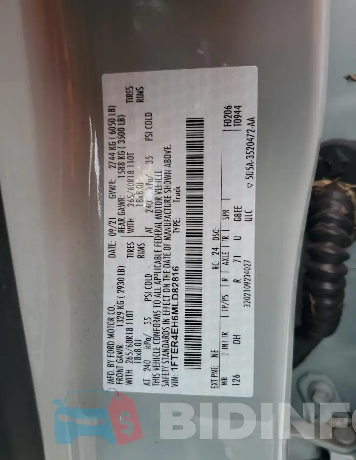 1FTER4EH6MLD82816 Photo# 13