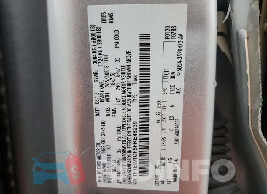 1FTEW1CF5FKE48239 Photo# 12