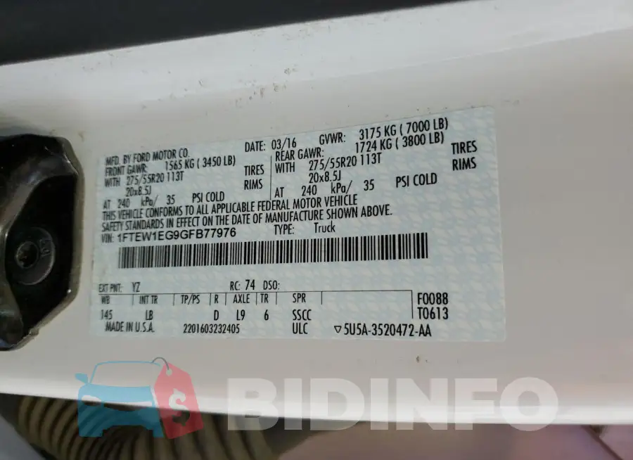 1FTEW1EG9GFB77976 Photo# 12