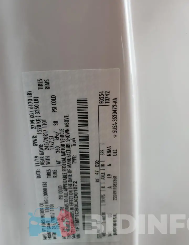 1FTMF1CB0LKD01072 Photo# 12