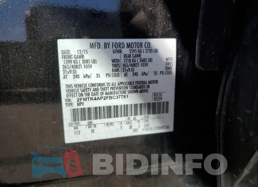 2FMTK4AP2FBC37781 Photo# 13