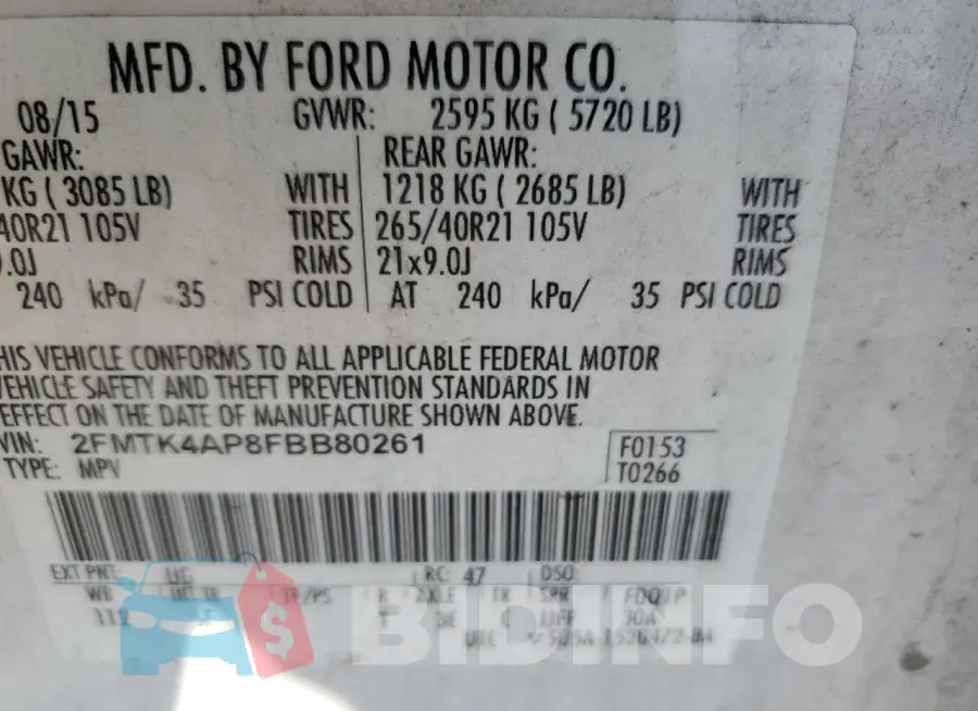 2FMTK4AP8FBB80261 Photo# 13