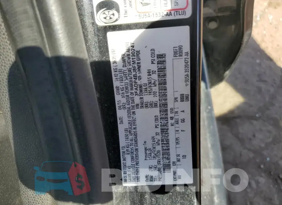 3FADP4BJ8FM190247 Photo# 12