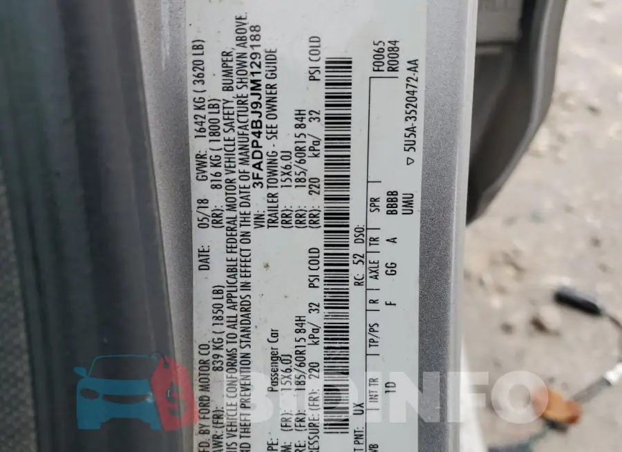 3FADP4BJ9JM129188 Photo# 12