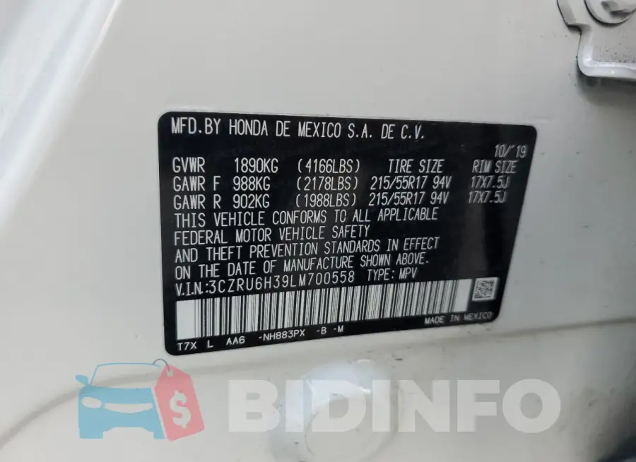 3CZRU6H39LM700558 Photo# 13