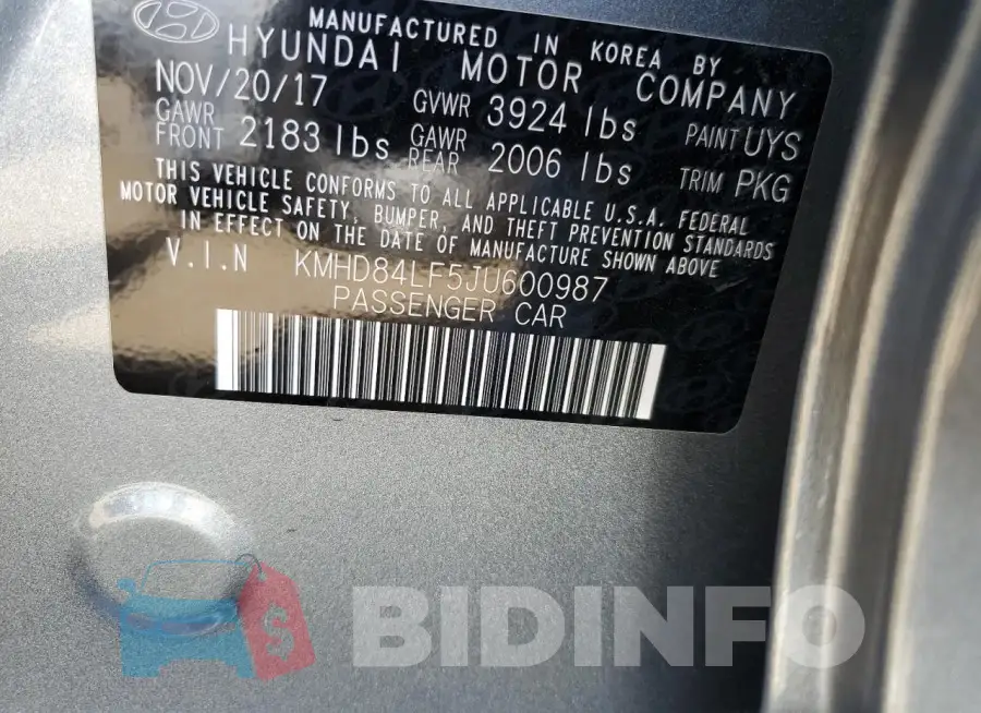 KMHD84LF5JU600987 Photo# 12