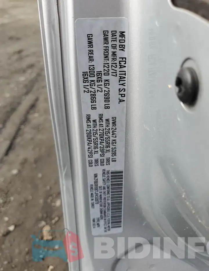 ZFBERFBB7J6K50978 Photo# 13