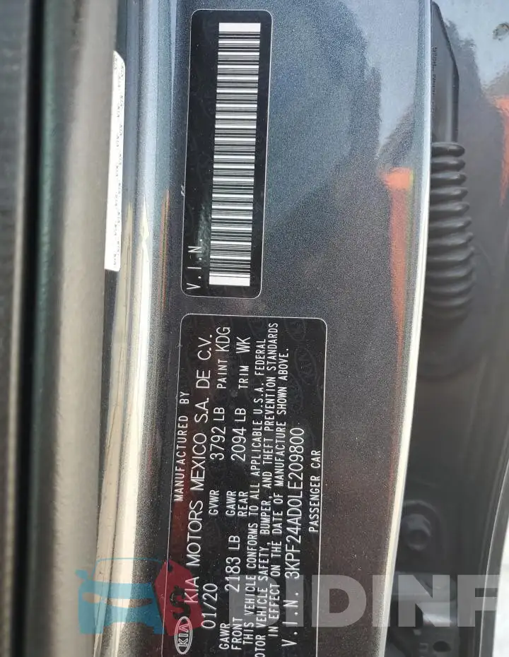 3KPF24AD0LE209800 Photo# 13