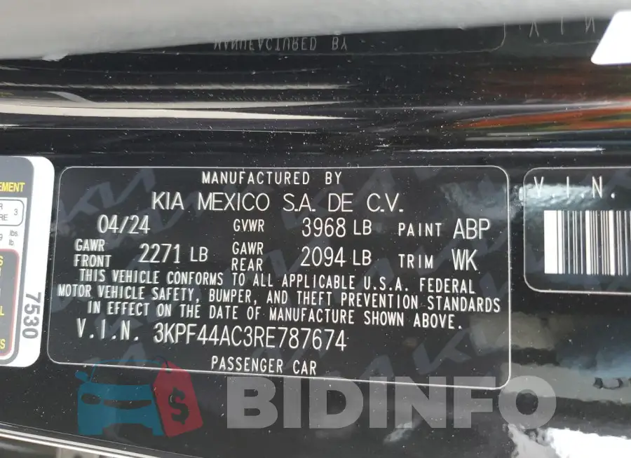 3KPF44AC3RE787674 Photo# 12
